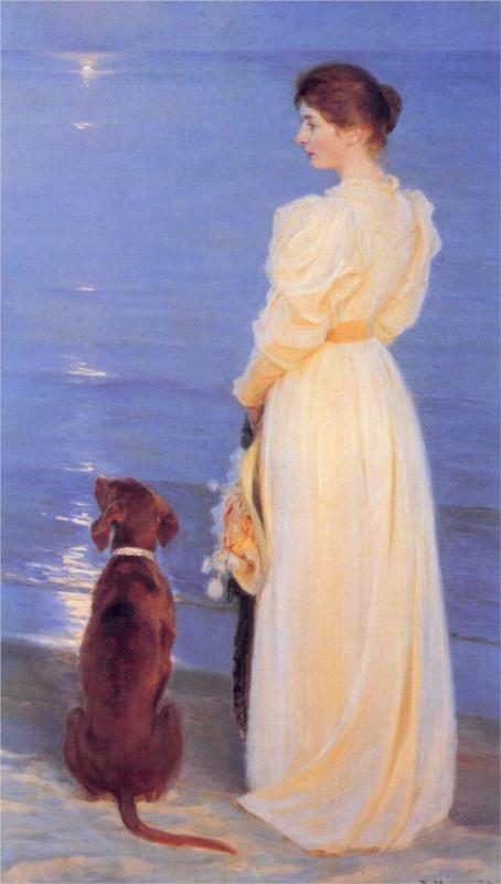 Summer Evening at Skagen, 1892 - Peder Severin Kroyer Painting On Canvas